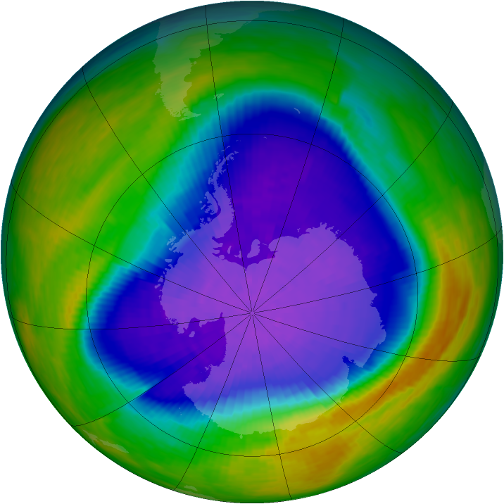 Antarctic ozone map for 04 October 1994